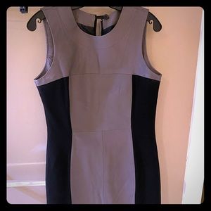 Neiman Marcus Leather and Fabric mini dress